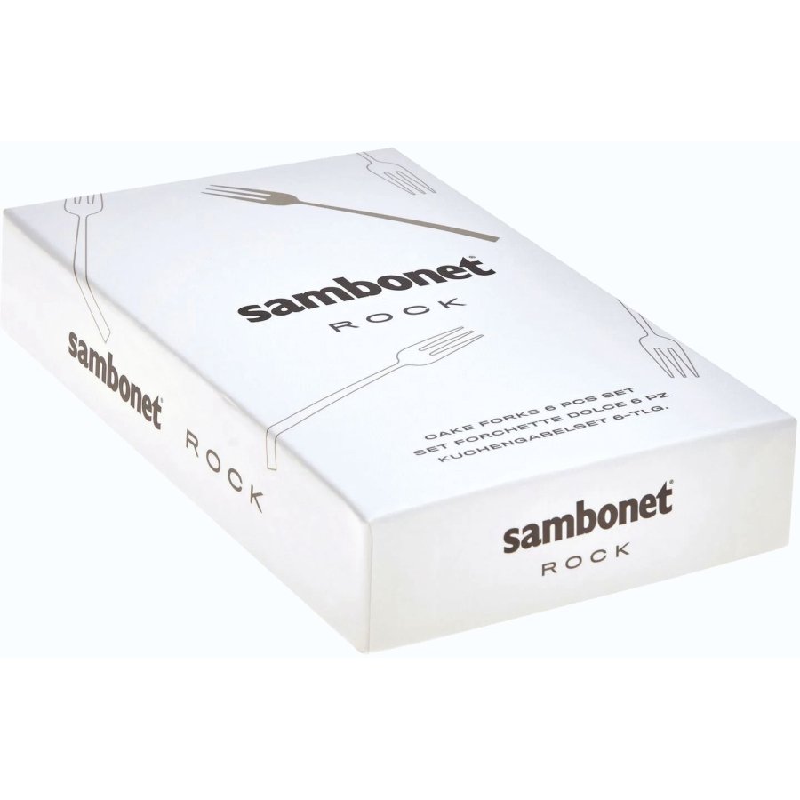 Sambonet Rock Kuchengabel 6er Set, Edelstahl