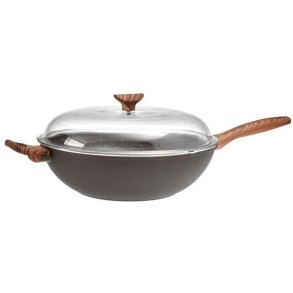 Sambonet Rock 'N' Rose Wok m. L�g 32 cm, Sort