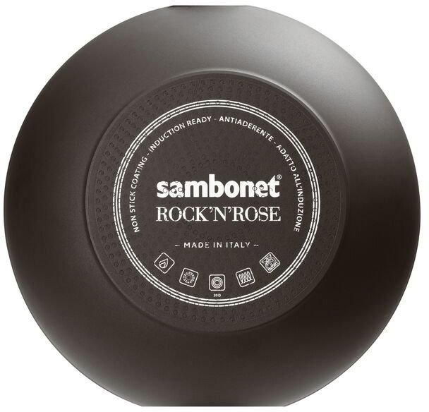 Sambonet Rock 'N' Rose Wok m. L�g 32 cm, Sort
