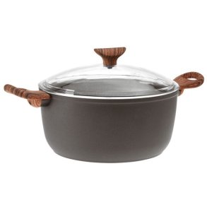 Sambonet Rock 'N' Rose Gryde m. L�g 24 cm/4,5 L, Sort