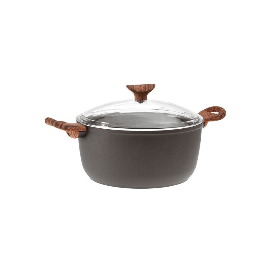 Sambonet Rock 'N' Rose Gryde m. L�g 24 cm/4,5 L, Sort