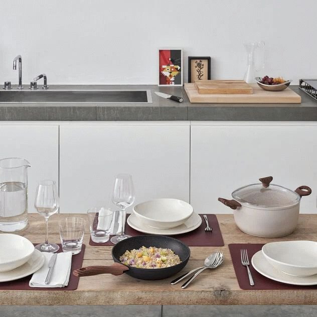 Sambonet Rock 'N' Rose Gryde m. L�g 24 cm/4,5 L, Lys Rosa