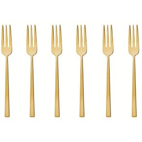 Sambonet Rock Kuchengabel 6er Set, Gold
