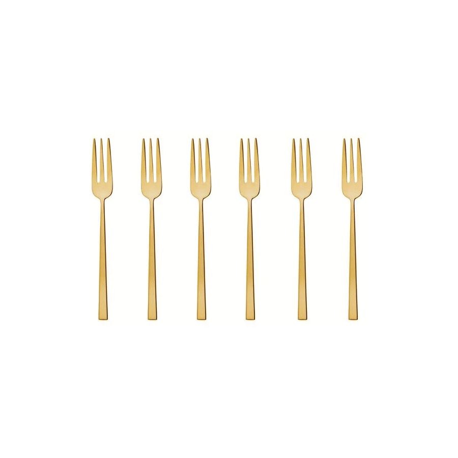 Sambonet Rock Kuchengabel 6er Set, Gold
