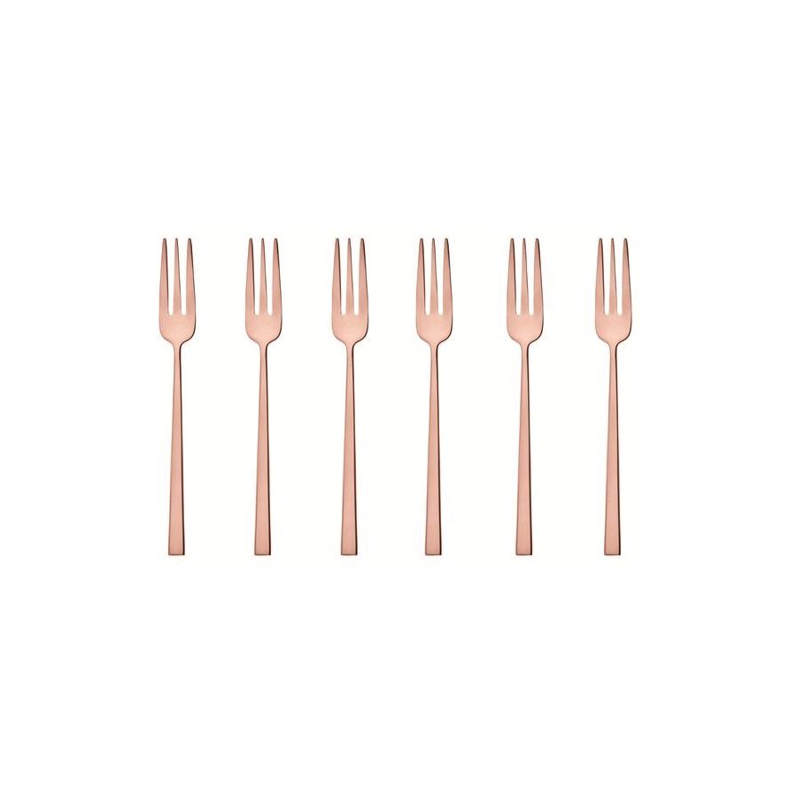 Sambonet Rock Kuchengabel 6er Set, Kupfer