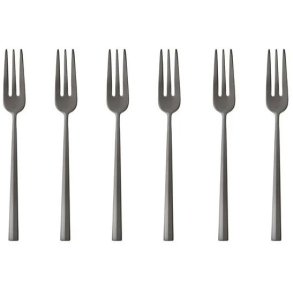 Sambonet Rock Kuchengabel 6er Set, Schwarz