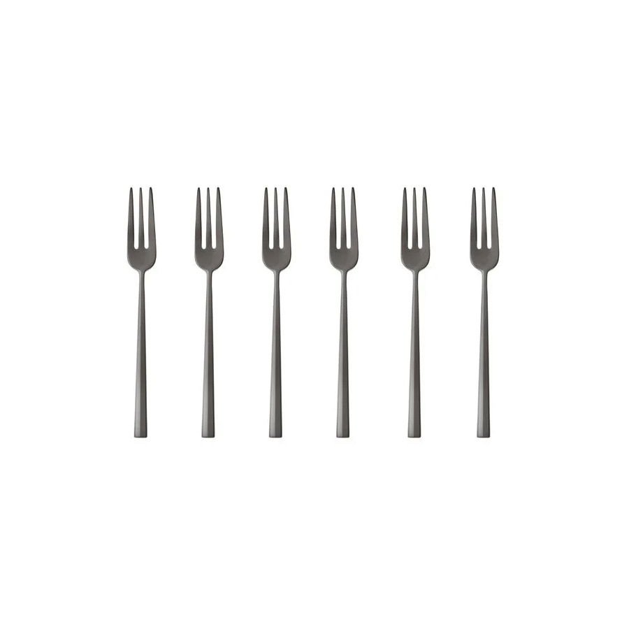 Sambonet Rock Kuchengabel 6er Set, Schwarz