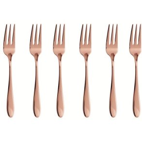 Sambonet Velvet Kuchengabel 6er Set, Kupfer