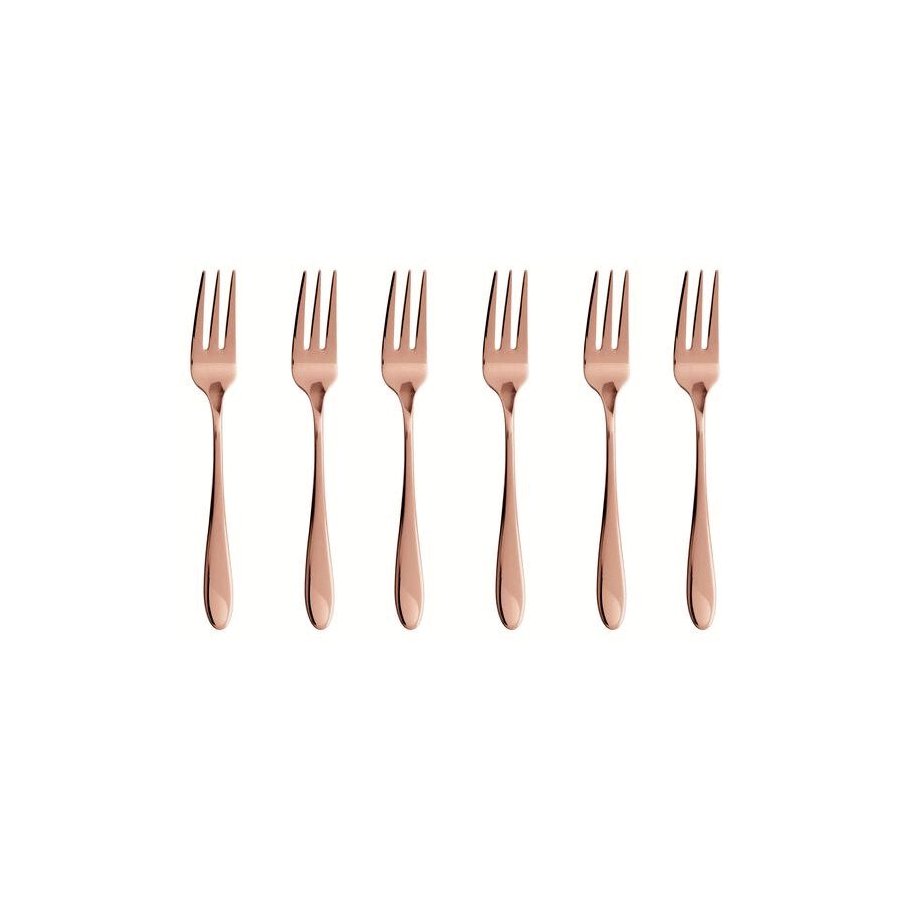 Sambonet Velvet Kuchengabel 6er Set, Kupfer