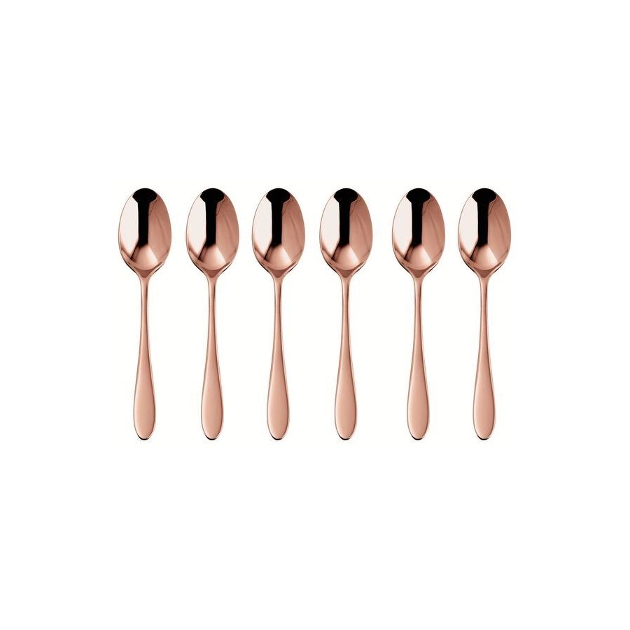 Sambonet Velvet Espressol&ouml;ffel 6er Set, Kupfer