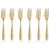 Sambonet Velvet Kagegaffel 6 stk, Guld