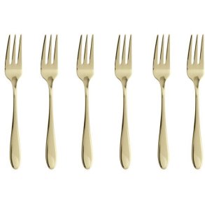 Sambonet Velvet Kuchengabel 6er Set, Champagne