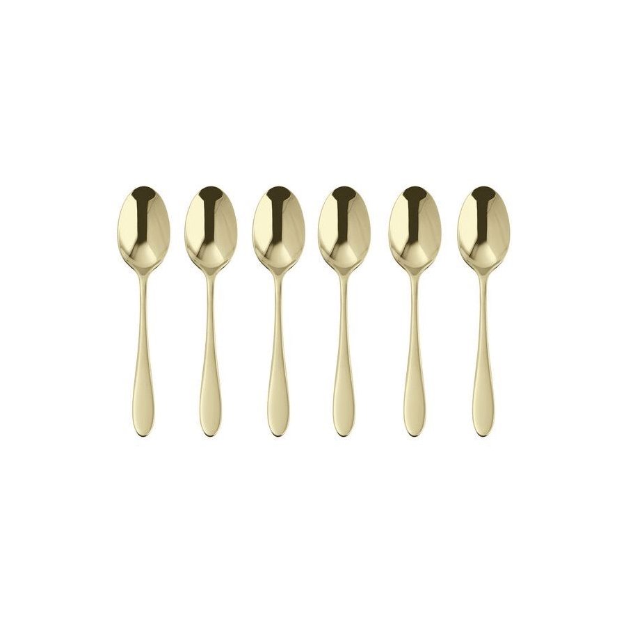Sambonet Velvet Espressol&ouml;ffel 6er Set, Champagne