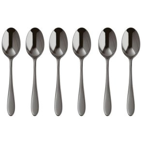 Sambonet Velvet Espressol&ouml;ffel 6er Set, Schwarz