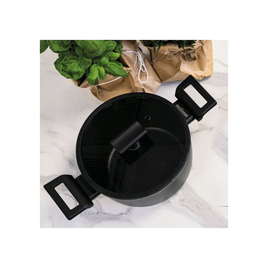 Sambonet Titan Pro Double Induction Gryde m. L�g 20 cm/3,1 L, Sort