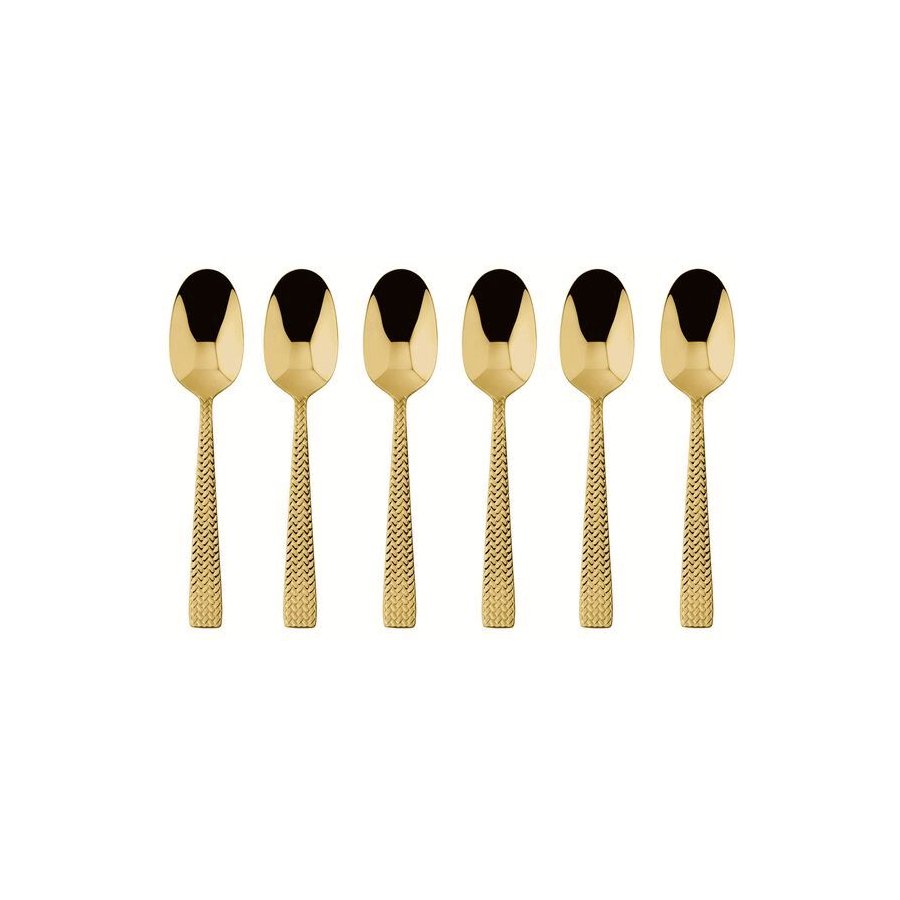 Sambonet Cortina Espressol&ouml;ffel 6er Set, Gold