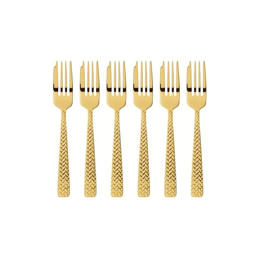 Sambonet Cortina Kuchengabel 6er Set, Gold