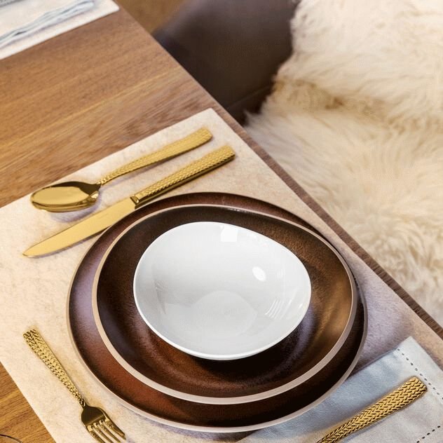 Sambonet Cortina Kuchengabel 6er Set, Gold