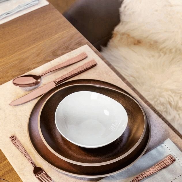 Sambonet Cortina Besteckset 24-teilig, Kupfer