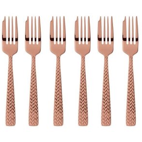 Sambonet Cortina Kuchengabel 6er Set, Kupfer