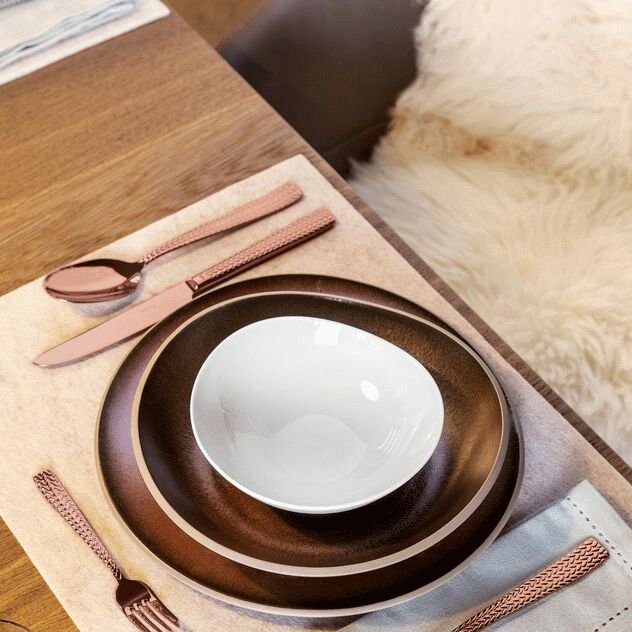 Sambonet Cortina Kuchengabel 6er Set, Kupfer