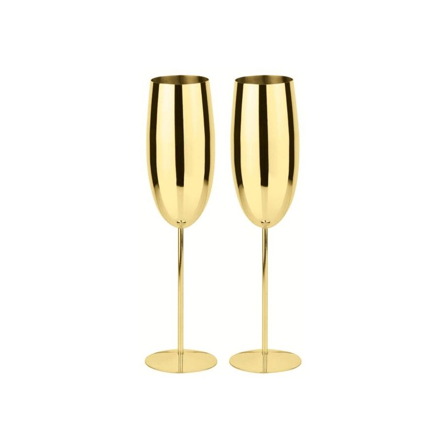 Paderno Fl&ucirc;te Champagneglas 2 stk. 27 cl, Guld