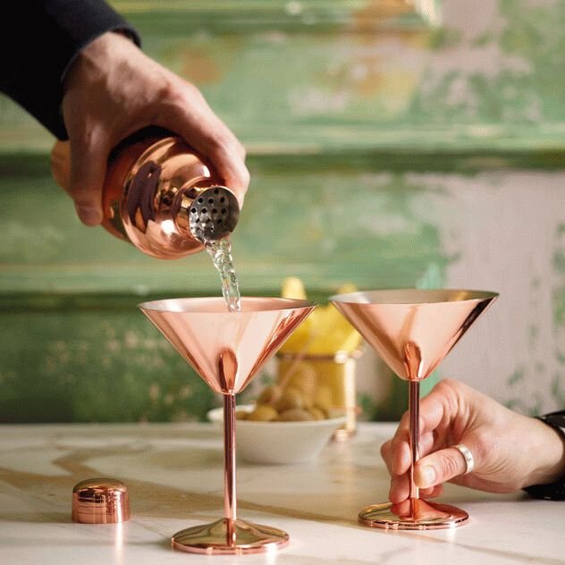 Paderno Martiniglas 2 stk. 20 cl, Kobber