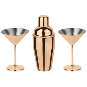Paderno Martiniglas m. Shaker 3 Dele, Kobber