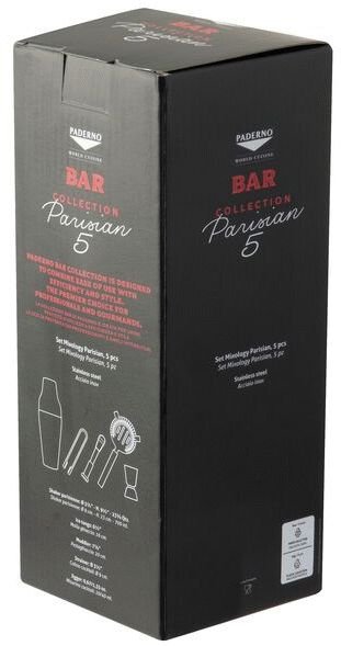 Paderno Parisian Shaker 5 Dele, Kopper