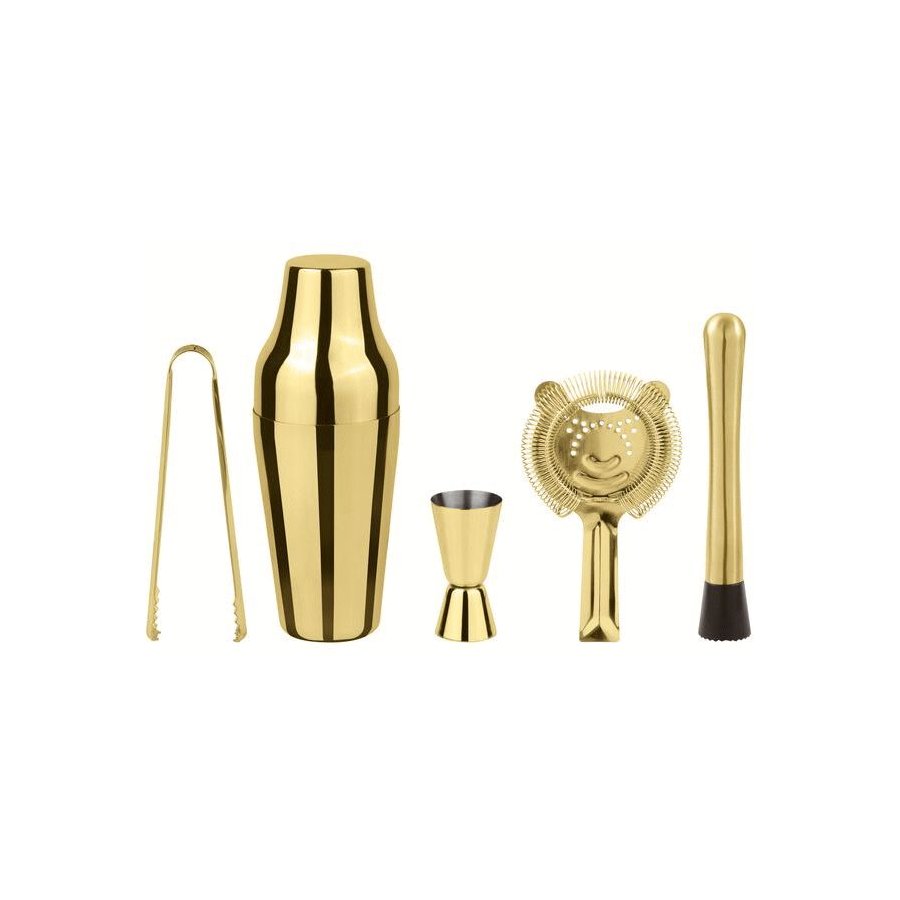 Paderno Parisian Shaker 5 Dele, Guld