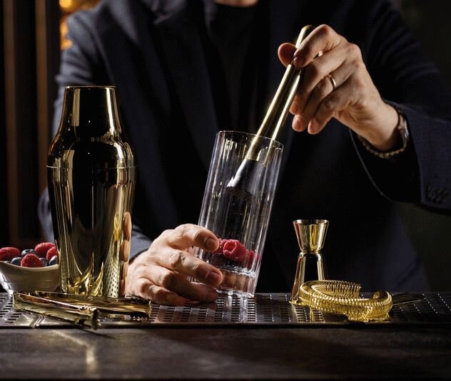 Paderno Parisian Shaker 5 Dele, Guld