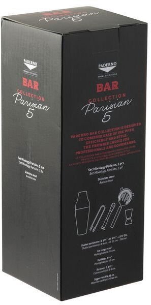 Paderno Parisian Shaker 5 Dele, Guld