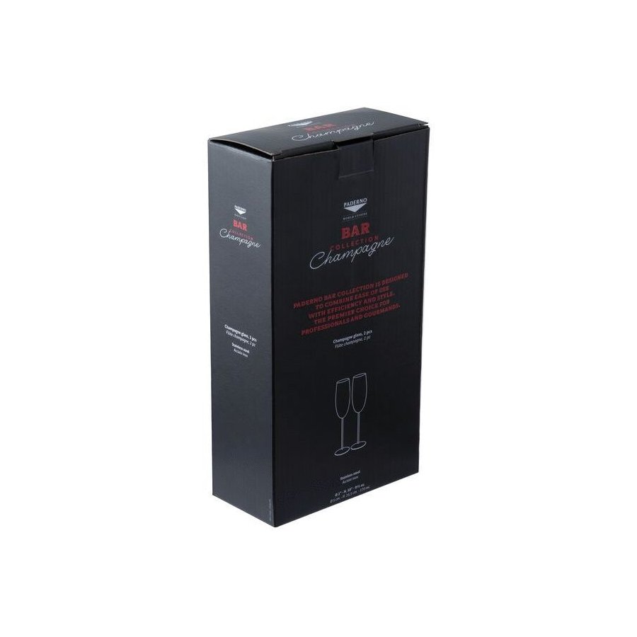 Paderno Fl&ucirc;te Champagneglas 2 stk. 27 cl, Kobber