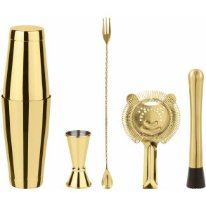 Paderno Boston Shaker 5 Dele, Guld