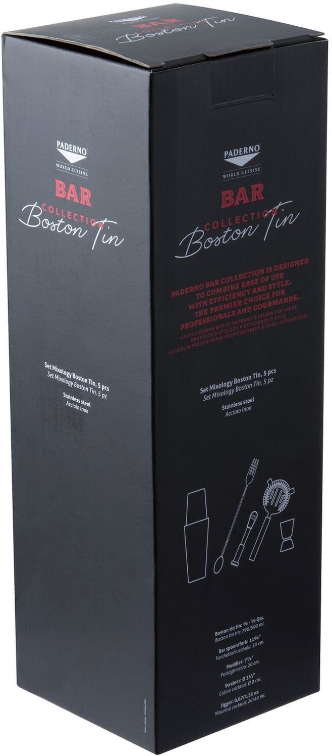 Paderno Boston Shaker 5 Dele, Guld