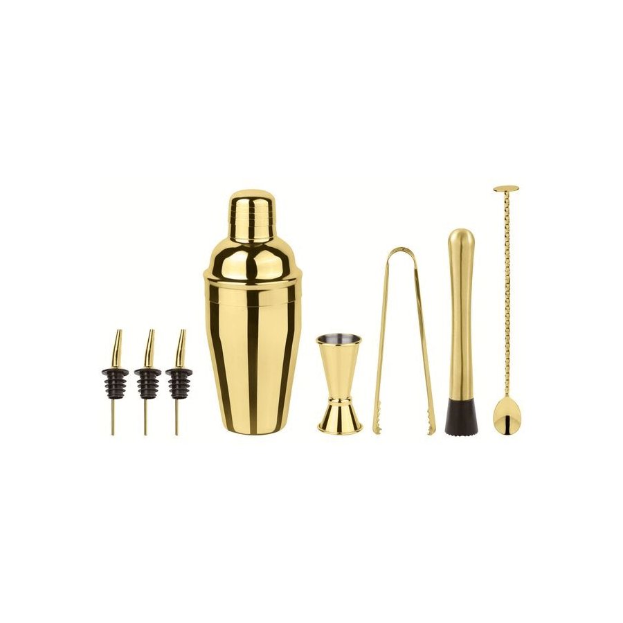 Paderno Cobbler Shaker 8 Dele, Guld