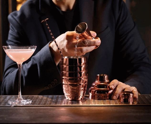 Paderno Bombay Shaker 3 Dele, Kobber