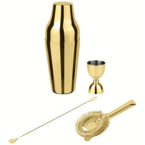 Paderno Parisian Shaker 4 Dele, Guld