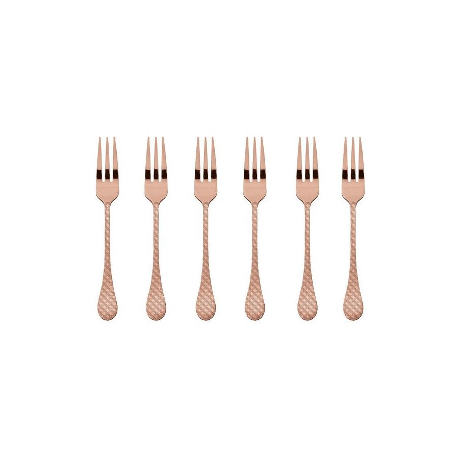 Sambonet Taormina Kuchengabel 6er Set, Kupfer