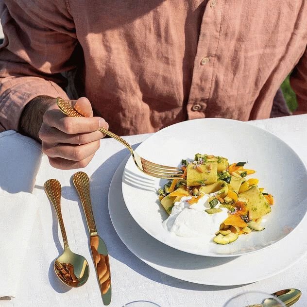 Sambonet Taormina Besteckset 24-teilig, Gold