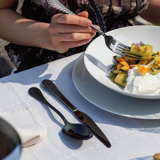 Sambonet Taormina Besteckset 30-teilig, Schwarz