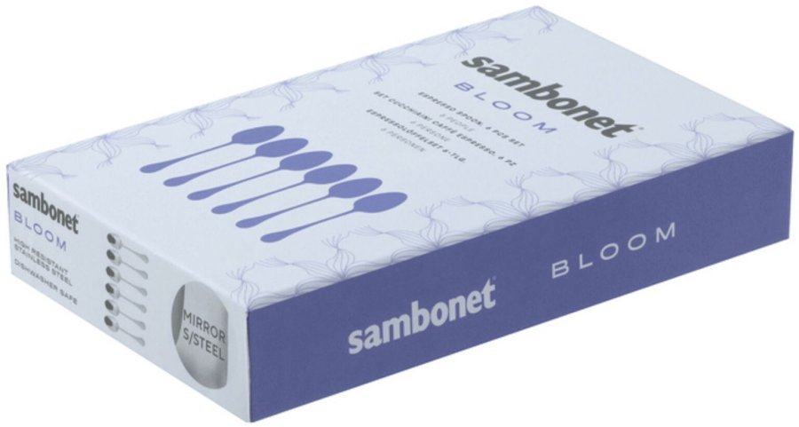 Sambonet Bloom Espressol&ouml;ffel 6er Set, Edelstahl