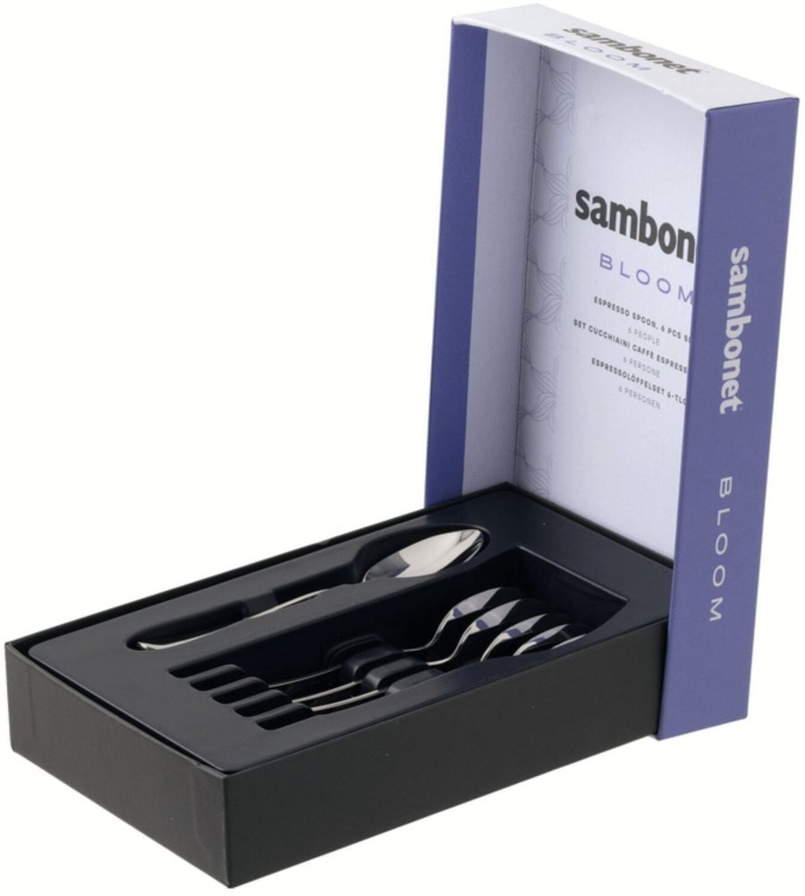 Sambonet Bloom Espressol&ouml;ffel 6er Set, Edelstahl