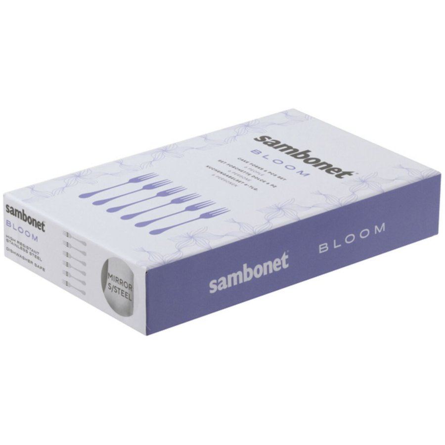 Sambonet Bloom Kuchengabel 6er Set, Edelstahl