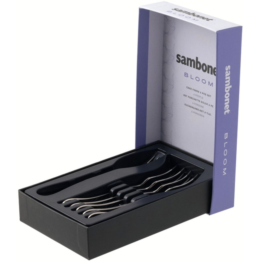 Sambonet Bloom Kuchengabel 6er Set, Edelstahl