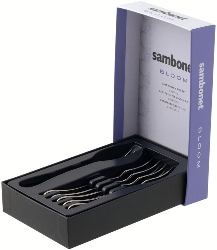 Sambonet Bloom Kuchengabel 6er Set, Edelstahl