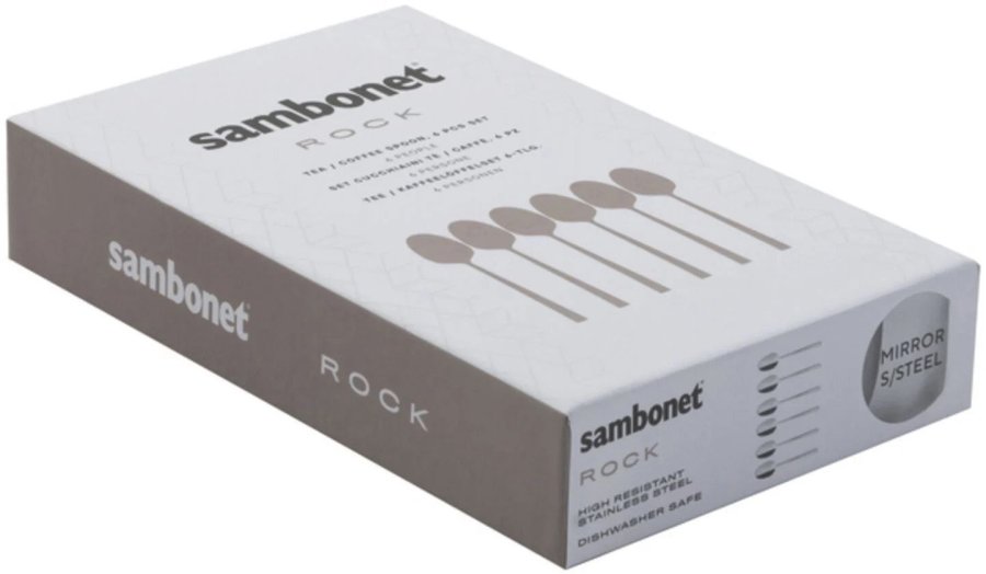 Sambonet Rock Teel&ouml;ffel 6er Set, Edelstahl