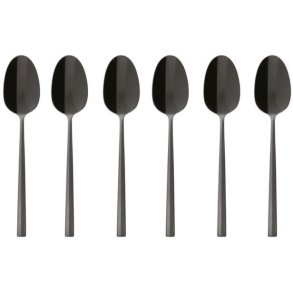 Sambonet Rock Teel&ouml;ffel 6er Set, Schwarz