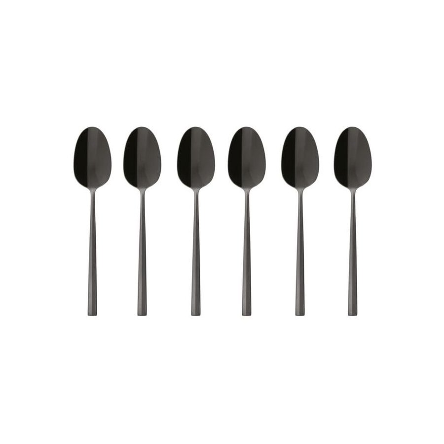 Sambonet Rock Teel&ouml;ffel 6er Set, Schwarz