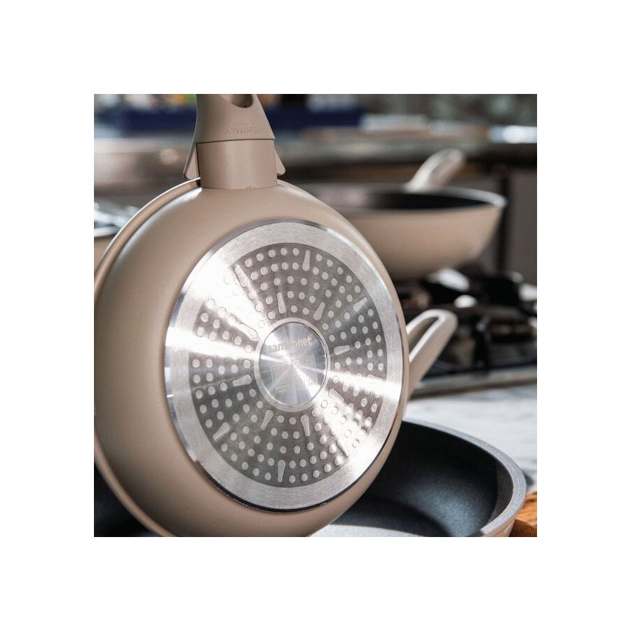 Sambonet Silver Force Stegepande 20 cm, Beige/Gr�